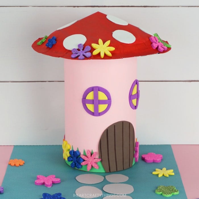 fairy house mailbox craft for Valentine's Day