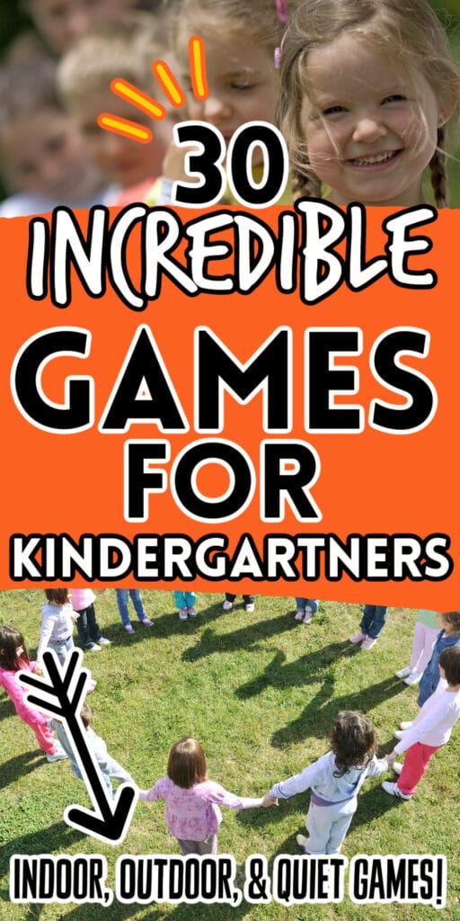 kindergartners playing games