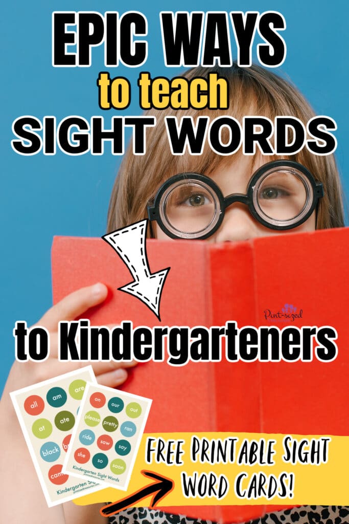 kindergarten child reading sight words