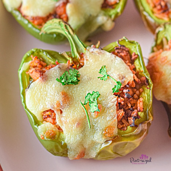stuffed peppers on plate