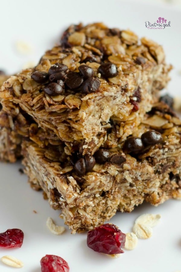 granola bars being made for a camping recipe