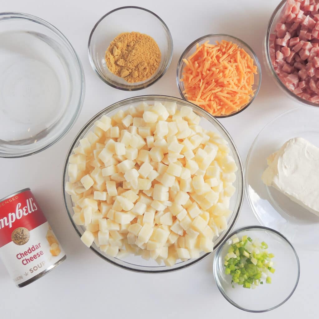 ingredients for loaded potato soup