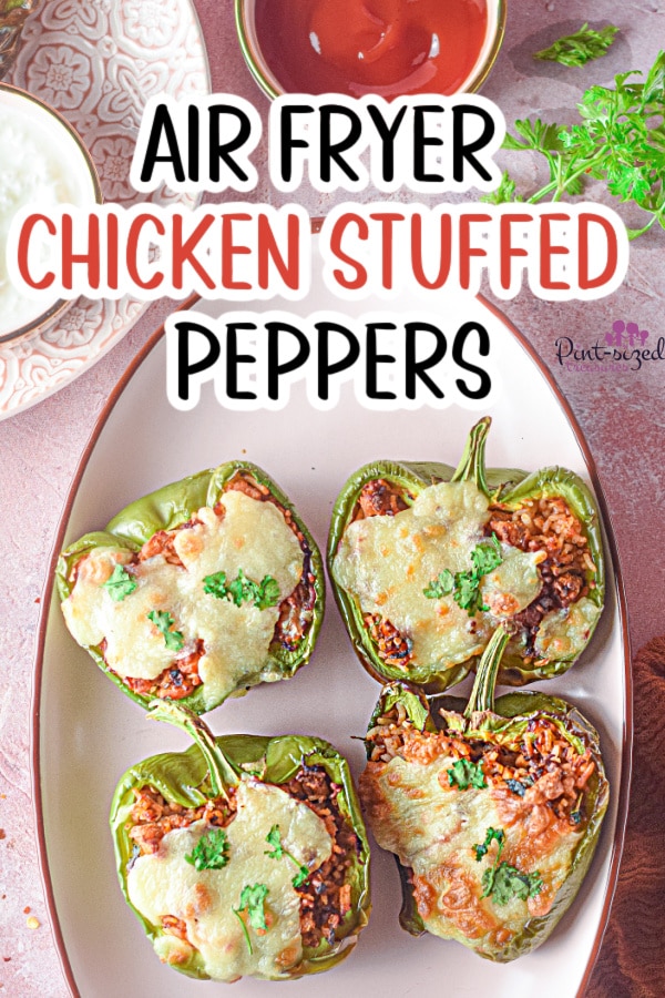 serving the air fryer stuffed peppers recipe