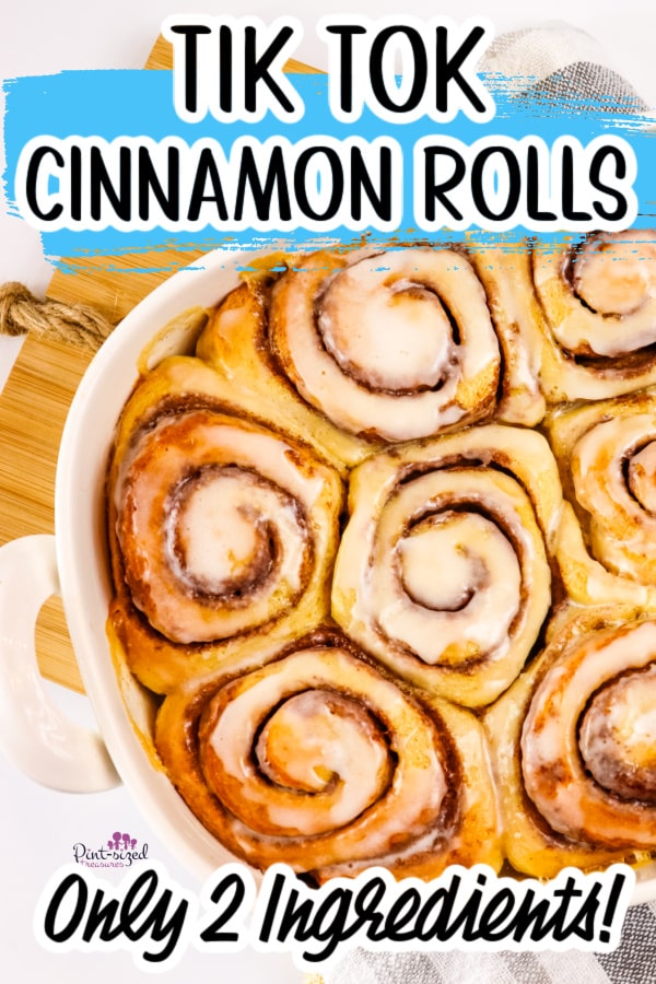 tik tok cinnamon rolls in pan