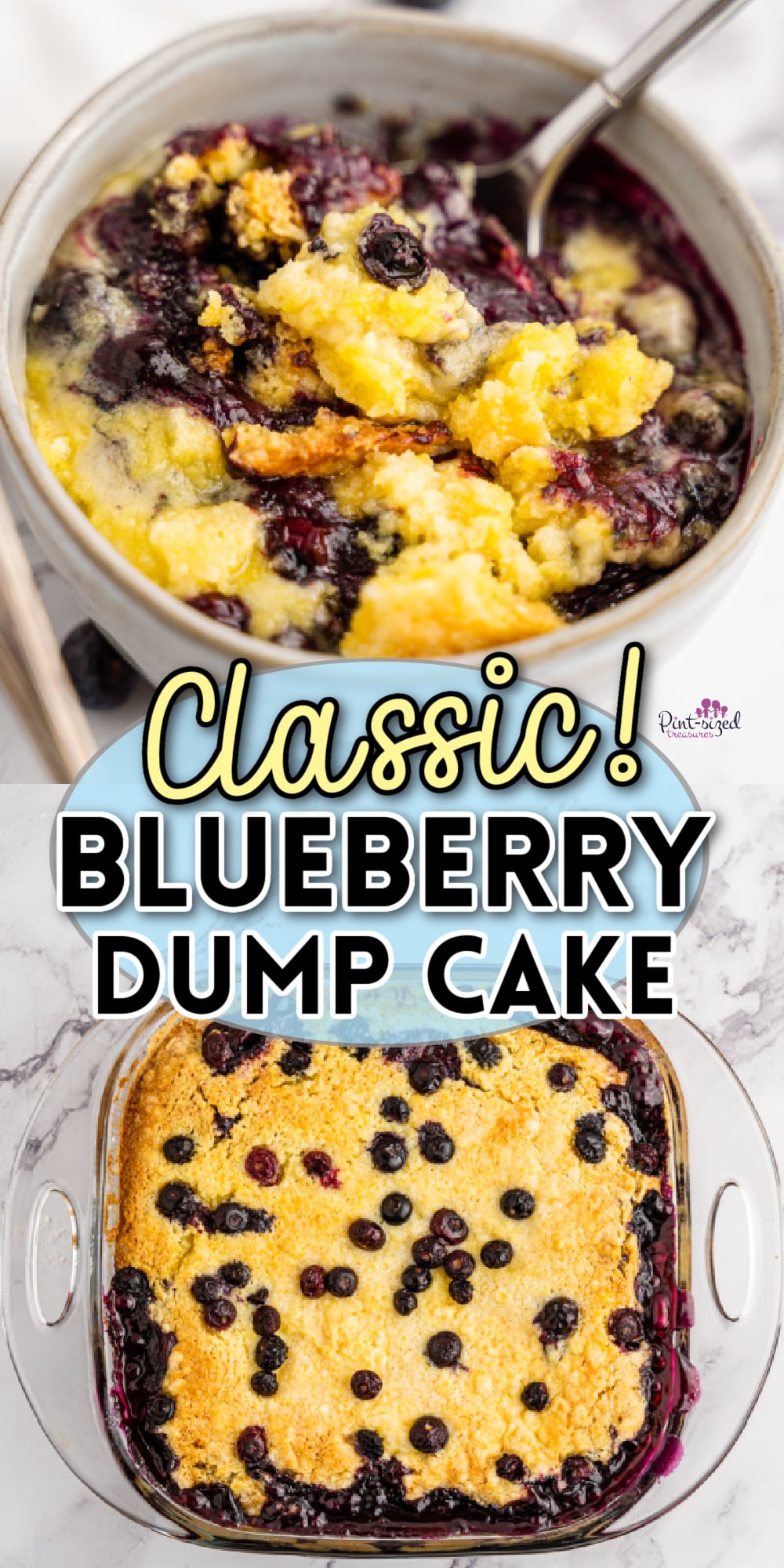 Easy Blueberry Dump Cake Recipe · Pint-sized Treasures