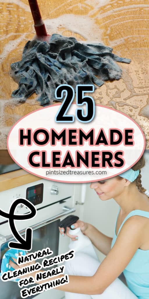 cleaning the house with homemade cleaners