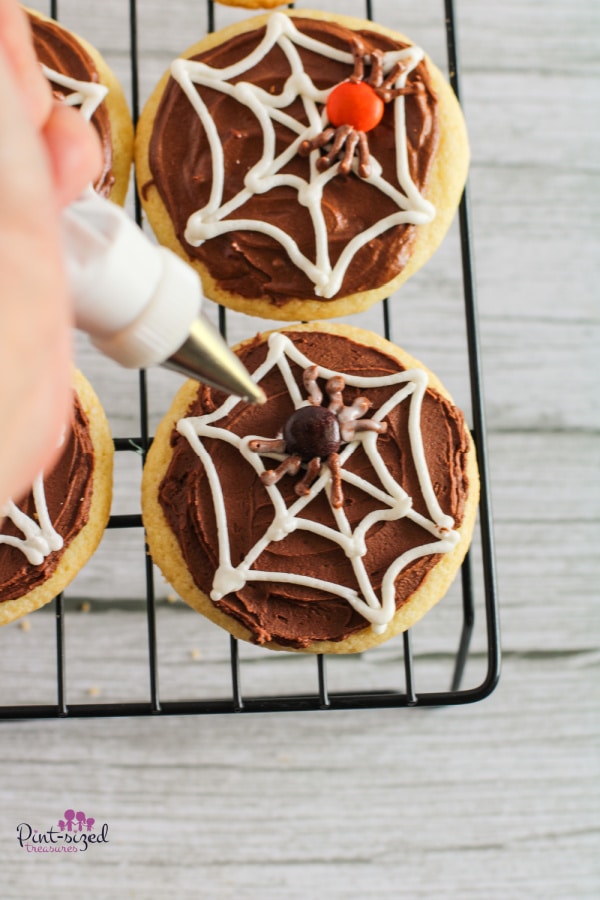 spider web cookies recipe