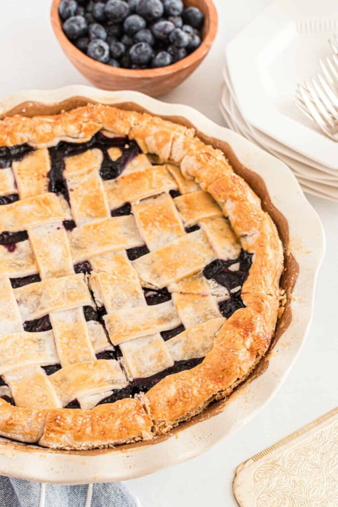 homemade blueberry pie recipe featured in the best homemade pies