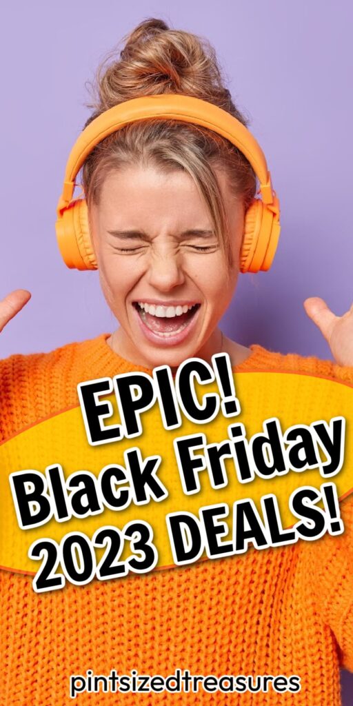 person excited about black Friday deals
