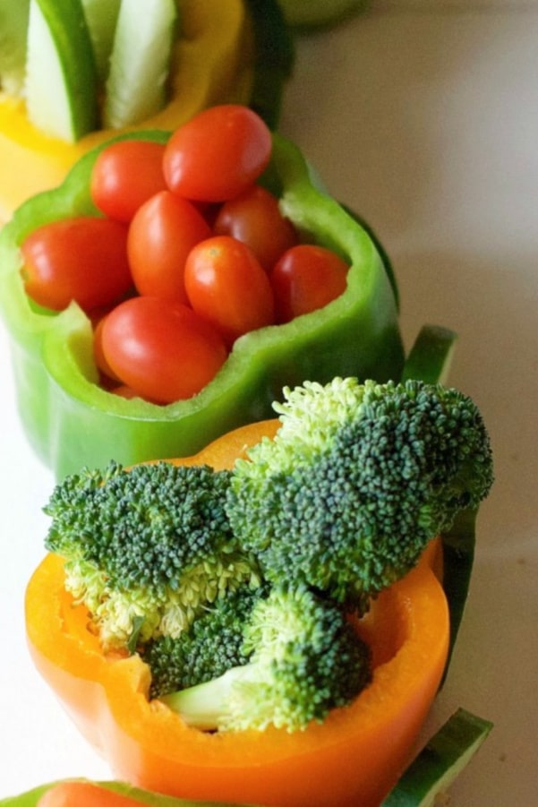raw veggies to snack on during the holidays