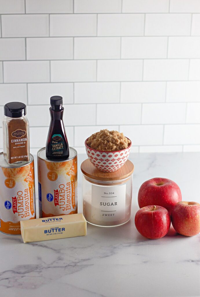 ingredients for apple fritter monkey bread