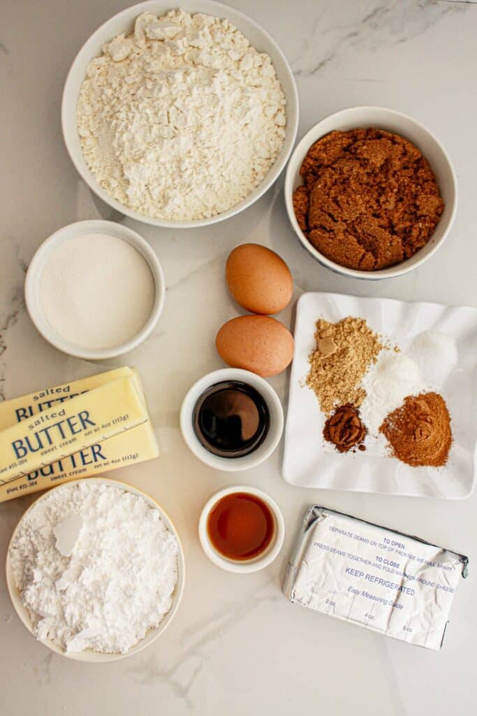 ingredients for gingerbread brownies