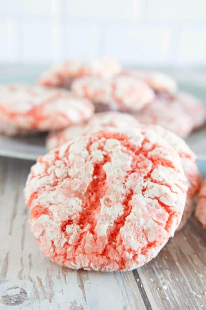 strawberry crinkle cookies from cake mix