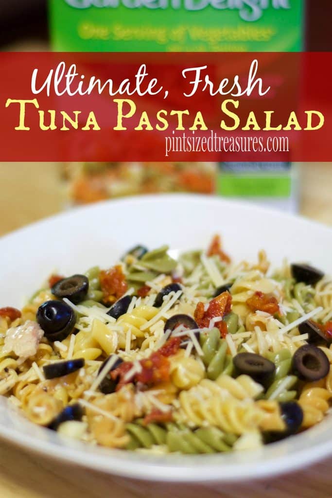 pasta salad made with canned tuna